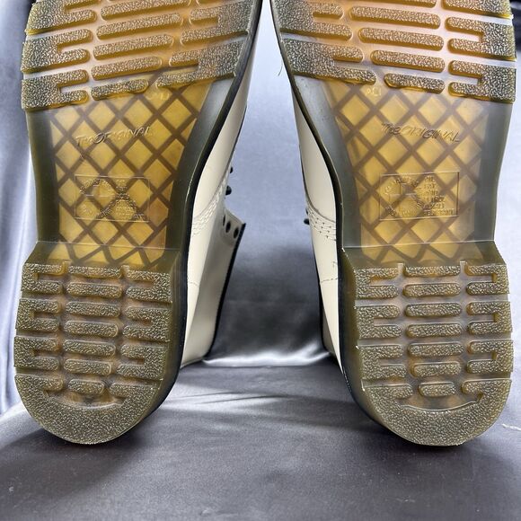 DR. Martens 1460‎ Boots Men's 14 Cream Combat Smooth Leather 31008 90's Grunge - Picture 16 of 17